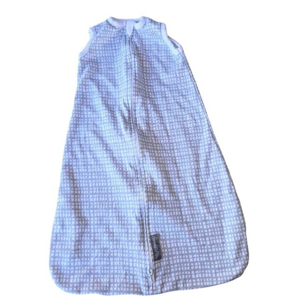 SwaddleMe Grey‎ White Grid Cotton Sleep Sack Wearable Blanket SM/MD